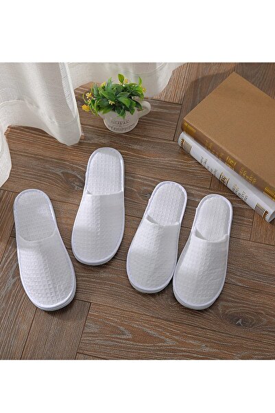 Sumkyle 6 Pairs Spa Slippers, Non Slip Disposable Slippers for Spa, Party Guest, Hotel and Travel, Close Toe