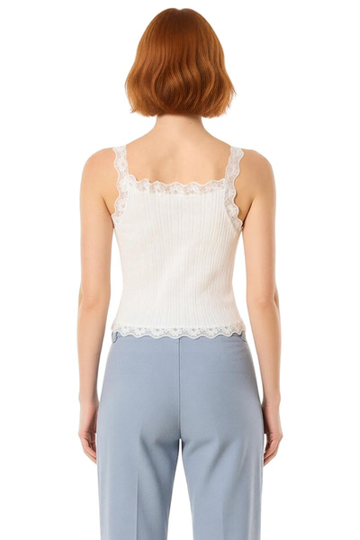 PayBuy Women's Knitwear Square Neck Sleeveless Crop Blouse Stylish and Ideal for Everyday Wear Quality Stylish Comfortable