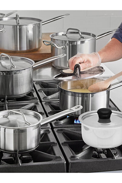 RAJ Steel Sauce Pan with Cover - Medium