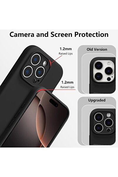 Flippy Προστατευτική θήκη, Flippy, για iPhone 16 Pro, υγρή σιλικόνη, μικροΐνες, ασύρματη φόρτιση, μαύρη