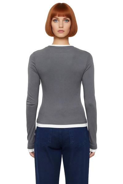 PayBuy Women's Fitted Viscose Ribbed Blouse Mock Neck Standard Sleeve Long Sleeve Casual Daily Wear Product Quality