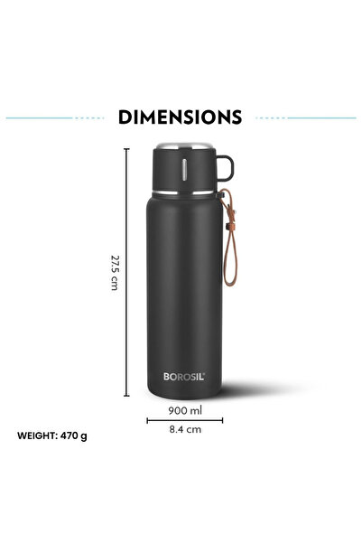 Borosil Vacuum Cruise Bottle Green 900ml