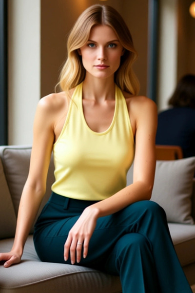 PayBuy Women's Halter Neck Sleeveless Bodycon Knitted Quality Stylish Comfortable Modern Elegant Casual