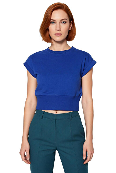 PayBuy Crew Neck Sleeveless Knitted Blouse Crop Fit Summer Casual Elegant Design Durable Material