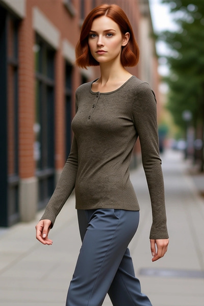 PayBuy Bluză pentru femei Fitted mulat Flexibilă din material subțire Gât cu ...