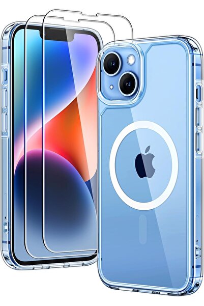 emybox حافظة هاتف iPhone 13 / 14 رقيقة للغاية وشفافة ومقاومة للبهتان مع دعم M...