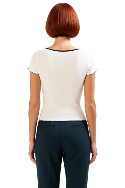 PayBuy Bow Short-Sleeved Cotton Knitted Blouse Summer Casual Combination Long-Lasting Perfect Fit Stylish Appearance