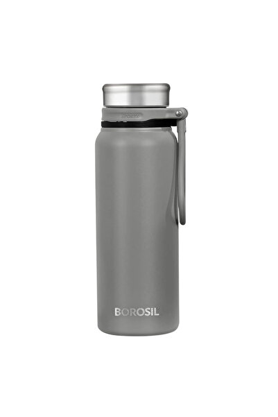 Borosil Vacuum Aquafit Bottle Gray 830ml