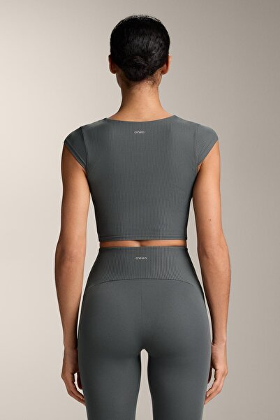 Oysho Comfortlux short sleeve rib T-shirt