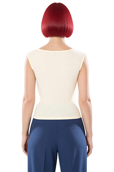 PayBuy decolteu pătrat Bluză Poliviskon tricotaj cu striații Ajustată Utilizare zilnică Selectată cu atenție Confortabilă