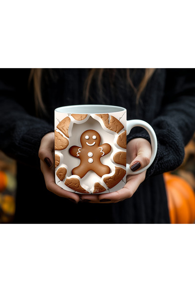 Evion Ginger Man (Cookie Man) Patterned Mug – New Year's Special Design