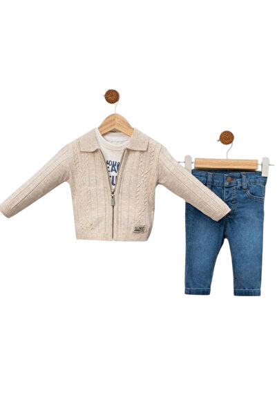 NOWA Zippered Knitwear Cardigan Triple Men's Set