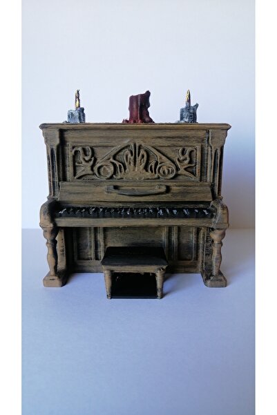 3deepdesign 3D Baskı Minyatür Cadılar Bayramına Özel 10 cm Piyano-Teraryum Di...