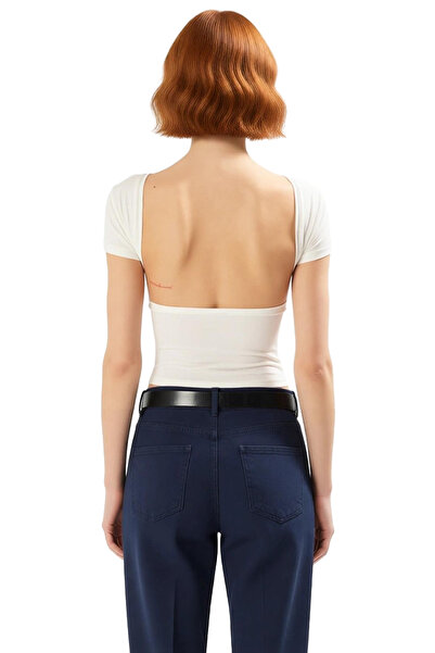 PayBuy Crew Neck Short Sleeve Fitted Knitted Blouse Comfortable Use Elegant Design Trend