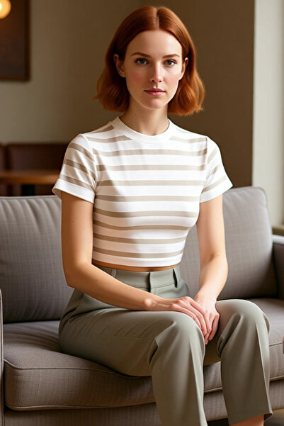 PayBuy Κομψή ριγέ βισκοζένια μπλούζα, καλοκαιρινή, άνετη εφαρμογή, μακράς διάρκειας, εξαιρετικό υλικό, μοντέρνο σχέδιο