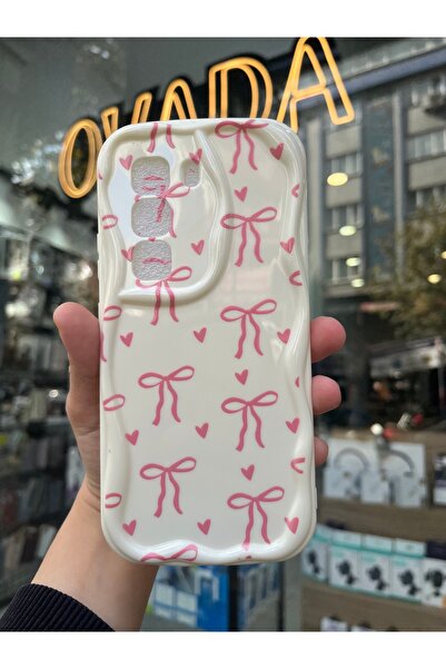 OVADA INFINIX HOT 50 PRO Uyumlu Kamera Korumalı Dalga Kenarlı Kurdele Baskılı...