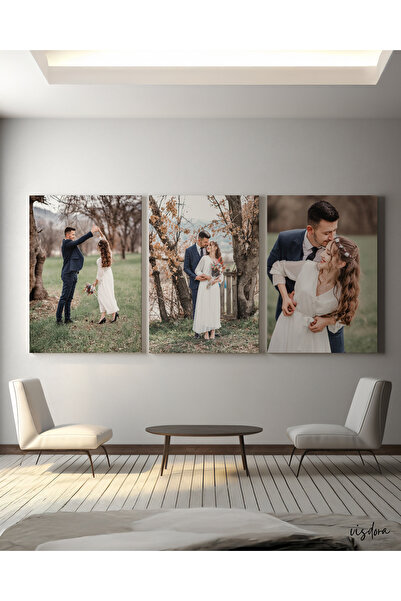 visdora Kişiye Özel 3'lü Set Kanvas Tablo Ev Ofis Çocuk Odası Mutfak Dekorasy...