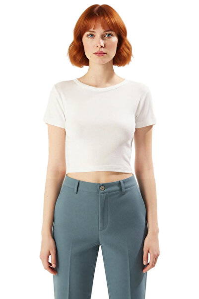 PayBuy Stylish Striped Viscous Crop Blouse Summer Comfortable Fitted Fit Long-Lasting Distinguished Material Trend Design