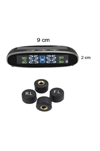 XETEC Tpms External Ekranlı Kablosuz Dahili Pilli ve Güneş Enerjili Lastik Ba...