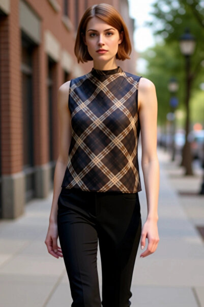 PayBuy Γυναικεία μπλούζα σιφόν με καρό σχέδιο Κομψότητα και άνεση σε έναν χώρο Ποιοτικό κομψό άνετο μοντέρνο κομψό