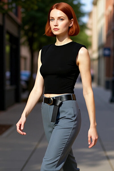 PayBuy Women's Crew Neck Crop Knitted Blouse Casual Summer Design Premium Quality Zarifane