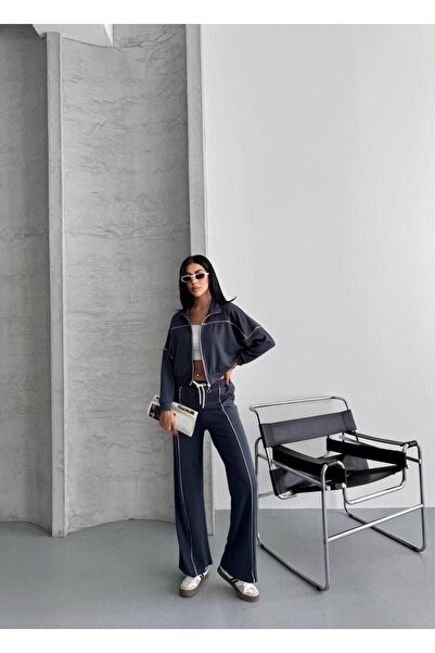 Bella Breeze بدلة رياضية نسائية أنيقة بسحاب من نوع بالازو