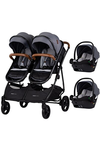 Chipolino Duo Smart 3 in 1 cloud twin stroller