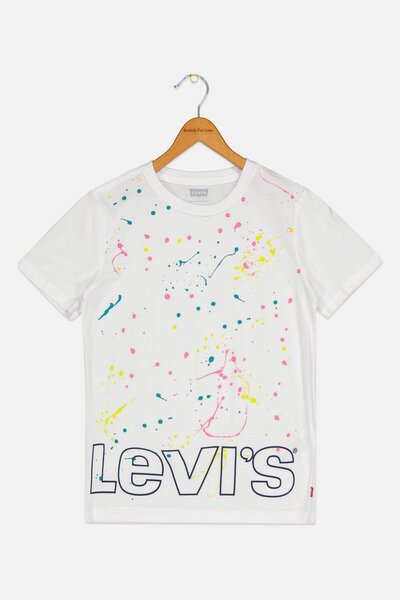 Levi's Kids Boy Short Sleeve Brand Logo T-Shirt, White