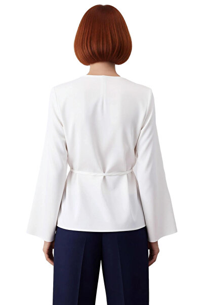 PayBuy Elegant Double-Breasted Cut Long Sleeve Woven Top Women Quality Stylish Comfortable Modern Elegant Casual