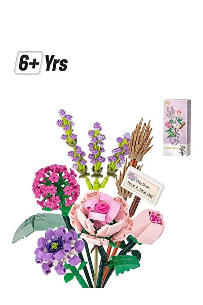 fulina Building Block Flower Bouquet Small Particle Assembly Toy