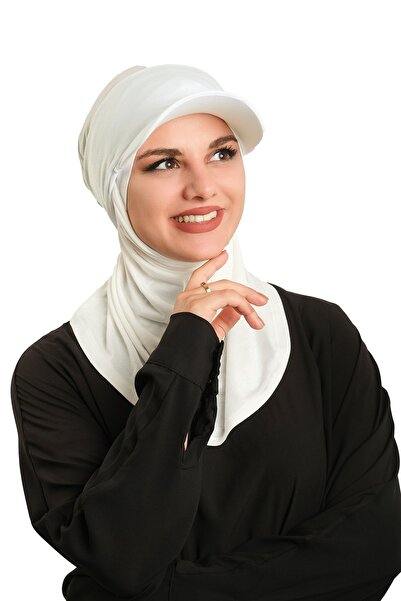 HÜRREM BONE Eșarfă practică, gata de purtat, cu pălărie, din viscoză, simplă 2513_40