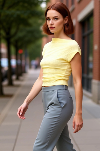 PayBuy Women's Fitted Knitted Blouse Boat Neck Sleeveless Summer Comfortable and Stylish Long Lasting