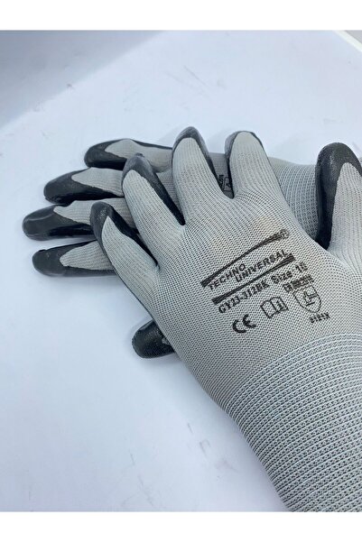 emrmadenietiket Worker's Work Glove - Gy23 Universal - Nitrile Coating - No:10
