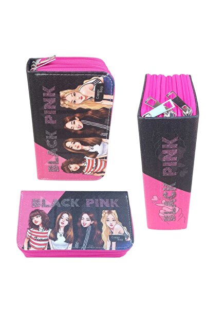 Cappi Pencil Case Unicorn Three-Compartment Vegan Leather Organizer Pen Holder