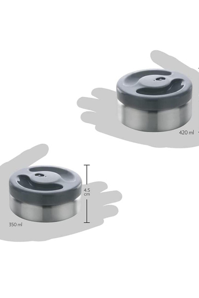 Borosil Hot-N-Fresh 4 Layer Lunchbox Grey