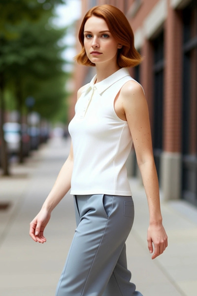 PayBuy Polo Neck Sleeveless Knitted Blouse Summer Casual Fit Zarifane Design Quality Craftsmanship