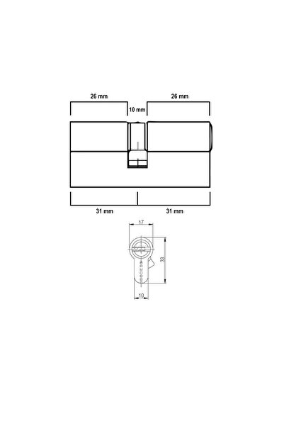 Kale Kilit 164BNE-62 door lock cylinder, 62 mm, 5 fingerprint keys + duplication card