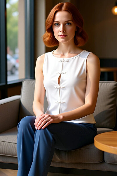 PayBuy Crew Neck Ribbed Camisole Blouse Cotton Summer Casual Professional Look Modern Style