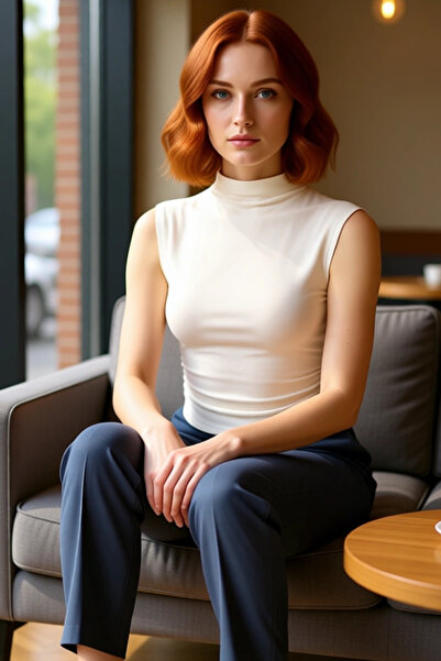 PayBuy Asymmetrical Sleeveless Blouse Viscose Elastane Summer Fitted Stand Collar Stylish Look for Daily Wear