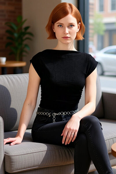 PayBuy Women's Fitted Knitted Blouse Boat Neck Sleeveless Summer Comfortable and Stylish Long Lasting