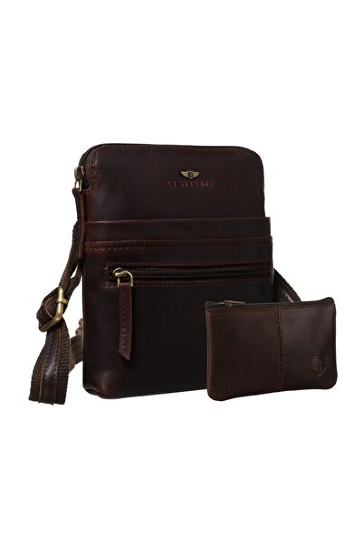 Other Geantă din piele maro PTN 1901E-OPU-0291