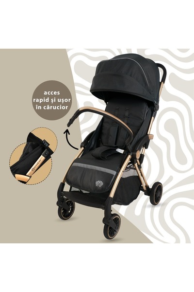 APPEKIDS Sport Stroller – Upp – Ultracompact, Automatic Folding, From Birth to 22kg - Jet Black