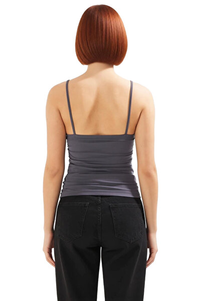 PayBuy Knitted Micro Woven Fitted Blouse Square Collar Thin Strap Casual Style Quality Craftsmanship Distinguished Material