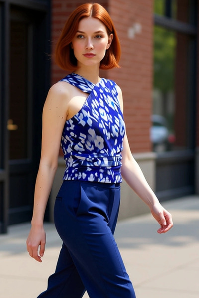 PayBuy Κομψή πλεκτή μπλούζα χωρίς μανίκια με λεοπάρ σχέδιο, άνετη εφαρμογή, καλοκαιρινή, προσεκτικά επιλεγμένη για καθημερινή χρήση