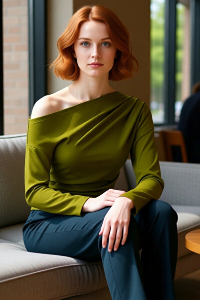 PayBuy Asymmetric Collar Flowy Knitted Top a Stylish and Comfortable Choice Quality Stylish Comfortable Modern Elegant Casual