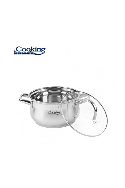 Heinner Stainless Steel Pot with Lid 18 x 10.5 cm, 2.6 L, Amira (Cooking by Heinner)