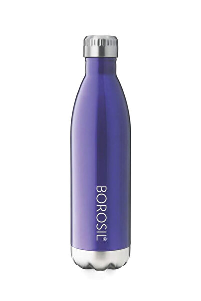 Borosil Vacuum Bolt Bottle Blue 750ml