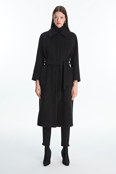 Zühre Belted Cashmere Coat with Pocket Detail 13829
