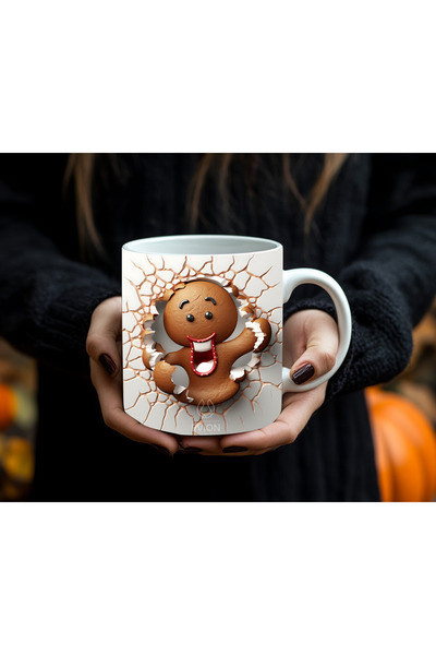 Evion Ginger Man (Cookie Man) Patterned Mug – New Year's Special Design