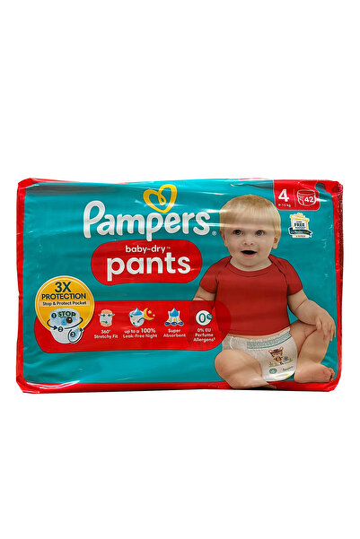 Pampers Baby Dry Pants nappies, Size 4, 9-15kg, 42 pieces,
